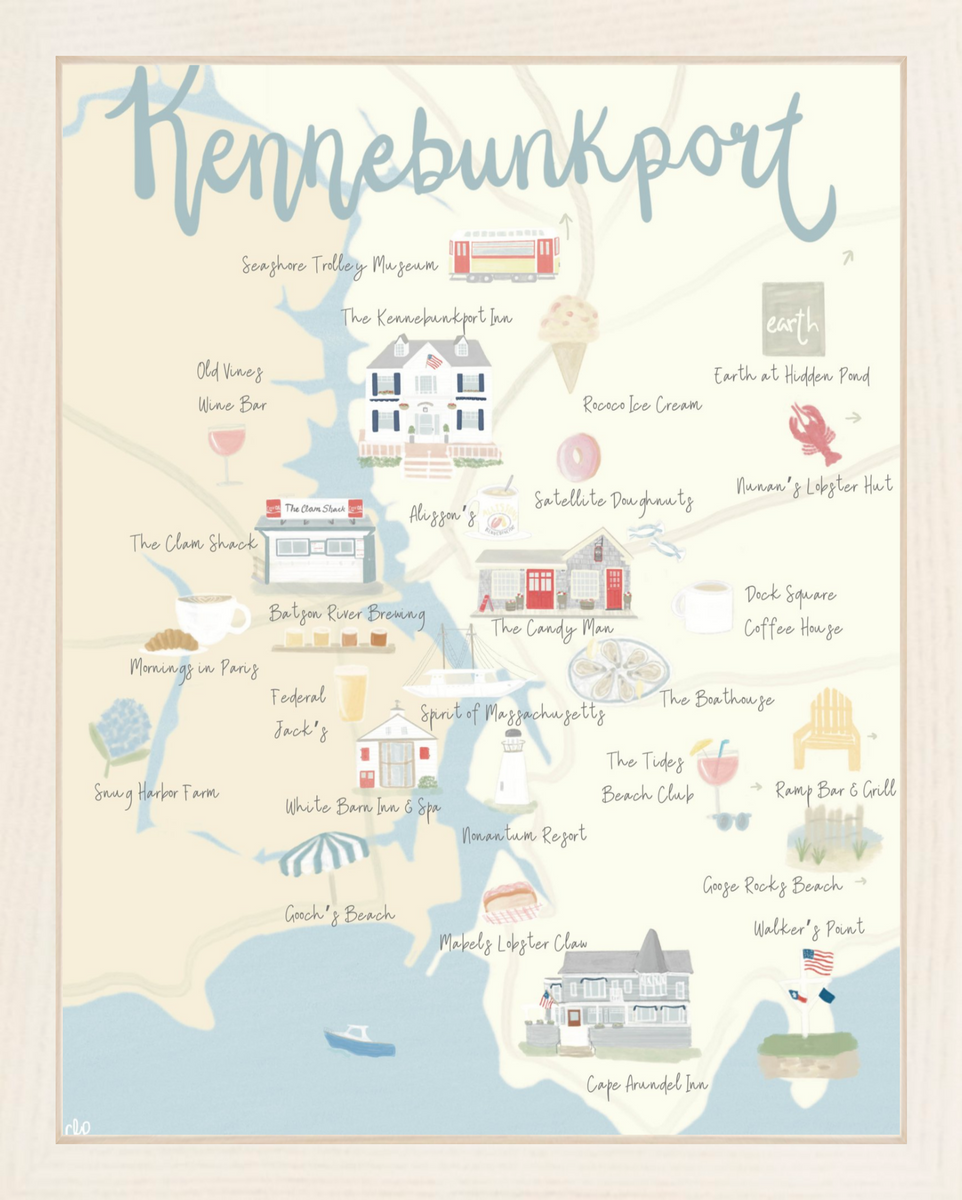 Kennebunkport Map Print – Palm Prints