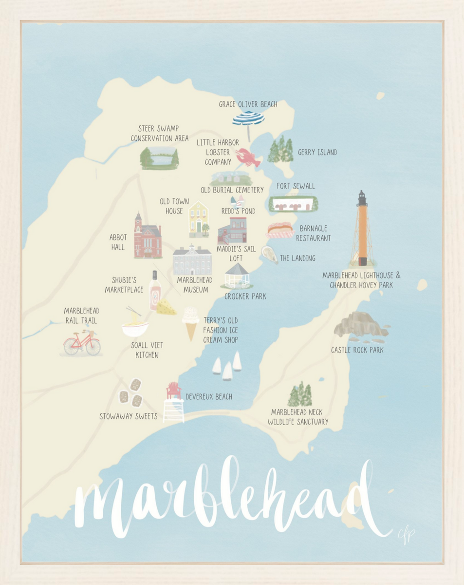 Marblehead Map Print – Palm Prints